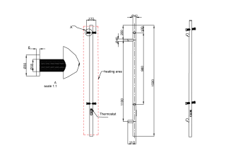Полотенцесушитель электрический Boheme Uno 726-SGM 150x12 см оружейная сталь глянец